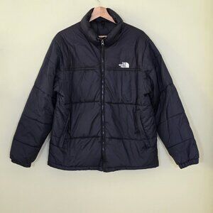 The North Face Jacket Mens L Black Full Zip Pockets Gorpcore Casual Puff Outdoor